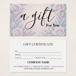 Simple & Modern Business Gift Certificate