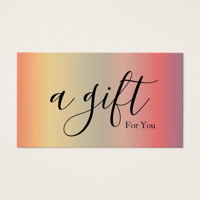 Simple & Modern Business Gift Certificate (Front)