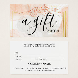 Simple & Modern Business Gift Certificate