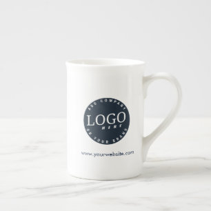 Simple Modern Business Logo Custom Bone China Mug