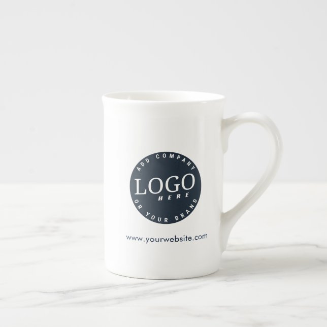 Simple Modern Business Logo Custom Bone China Mug (Right)