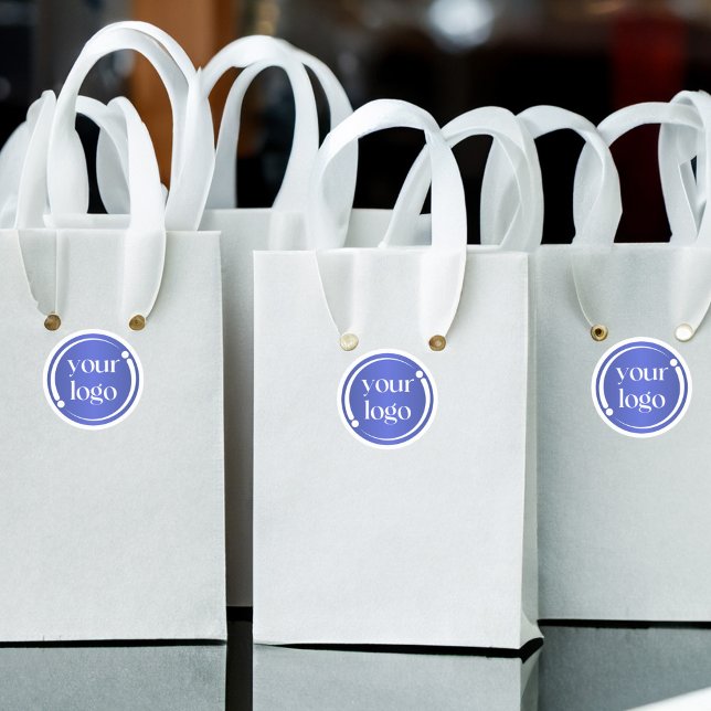 Simple Modern Business Professional Logo Classic Round Sticker (Creator Uploaded)