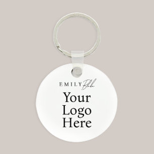 Simple Modern Business Scannable QR Code Key Ring