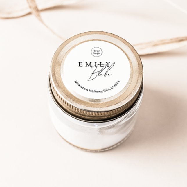 Simple Modern Business Sticker With Logo (Creator Uploaded)