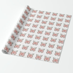Simple Modern Butterfly Pattern Wrapping Paper