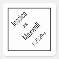 Simple Modern BW Diamond Wedding Geometric