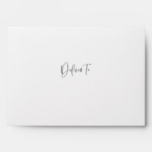 Simple Modern Calligraphy Deliver To Envelope