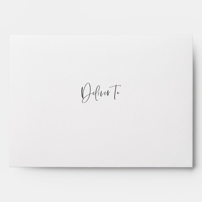 Simple Modern Calligraphy Deliver To Envelope (Front)