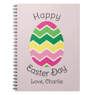 simple Modern Calligraphy Happy Easter to friends Notebook