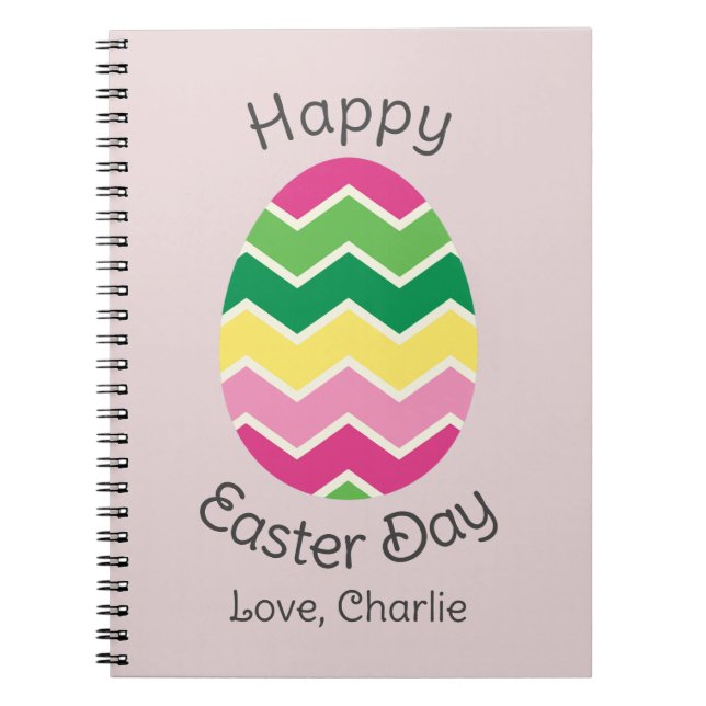 simple Modern Calligraphy Happy Easter to friends Notebook (Front)