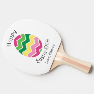 simple Modern Calligraphy Happy Easter to friends Ping Pong Paddle