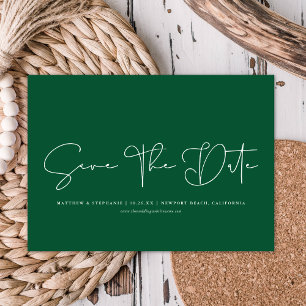 Simple Modern Calligraphy Non-Photo Save The Date Invitation