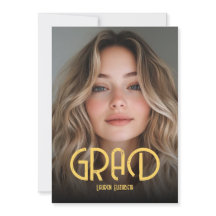 Simple Modern Calligraphy Photo Graduation