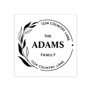 Simple Modern Calligraphy Return Address Rubber Stamp