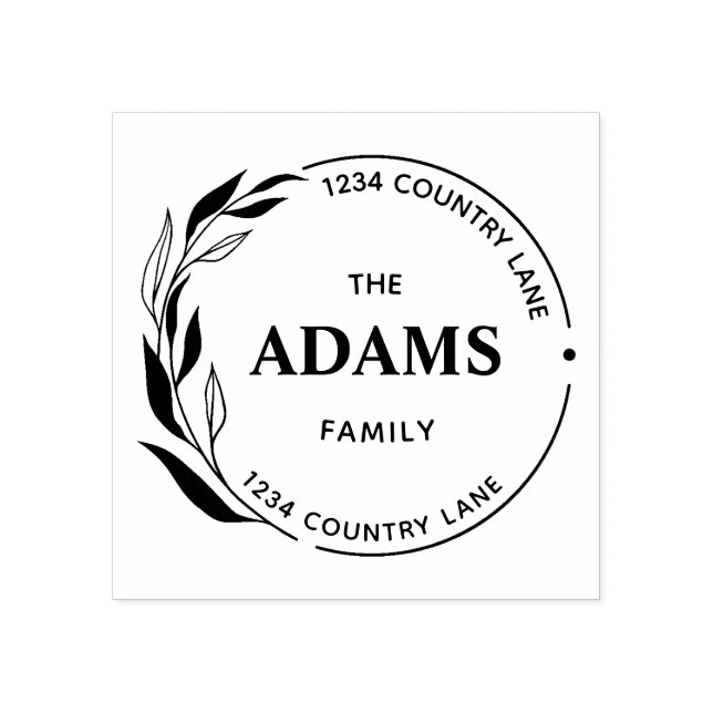 Simple Modern Calligraphy Return Address Rubber Stamp (Imprint)