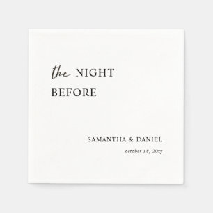 Simple Modern Calligraphy Script Rehearsal Dinner Napkin