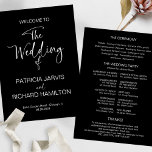 Simple Modern Calligraphy Wedding Program<br><div class="desc">A simple chic wedding ceremony order of service program. Easy to personalise with your details. Check the collection for matching items. CUSTOMIZATION: If you need design customisation,  please get in touch with me via chat; if you need information about your order,  shipping options,  etc.,  please contact Zazzle support directly.</div>