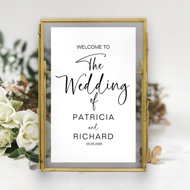 Simple Modern Calligraphy Wedding Welcome Poster (Creator Uploaded)