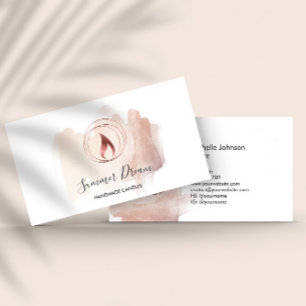 Simple  Modern Candle Maker Blush Pink  Business Card