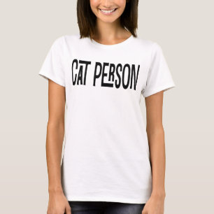 Simple Modern Cat Person Typography Cat Lover T-Shirt