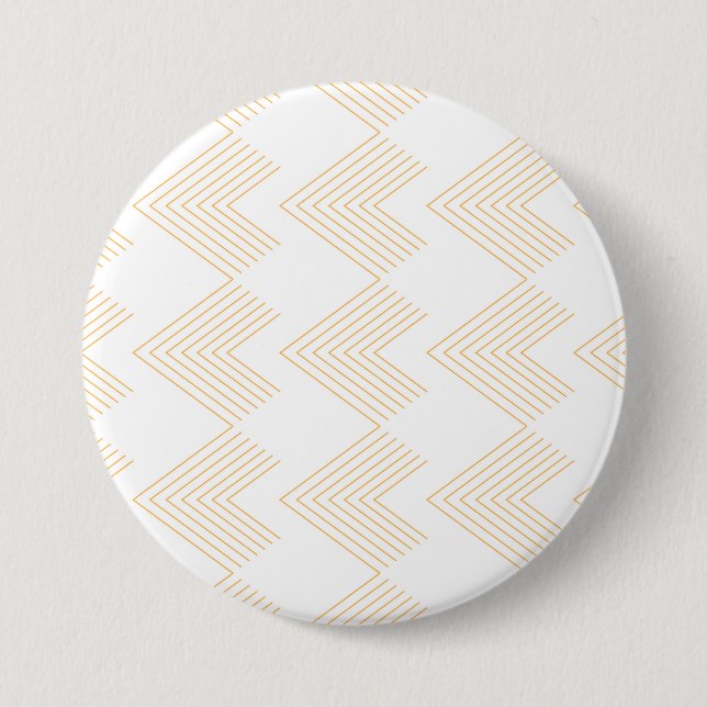 Simple, modern chevron arrow shape graphic pattern 7.5 cm round badge (Front)