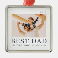Simple Modern Chic Custom Best Dad Photo