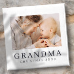 Simple Modern Chic Custom Grandma Photo Holiday Magnet<br><div class="desc">Design is composed of modern chic typography with sans serif and serif font. Add a custom photo of grandma and year.</div>