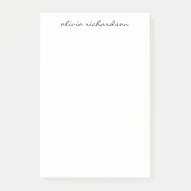 Simple Modern Chic Handwritten Script Typography Post-it Notes (Front)