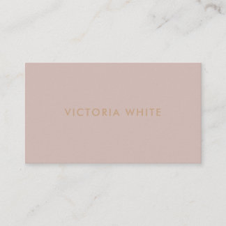 Simple Modern Chic Unique Taupe Blush Business Card