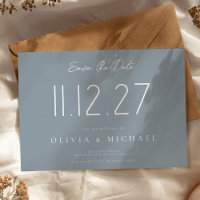 Simple Modern Chic Wedding Non-Photo Save The Date