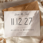 Simple Modern Chic Wedding Non-Photo Save The Date<br><div class="desc">A simple modern save the date card. Personalise this chic black and white design to have your wedding date,  names and details.</div>