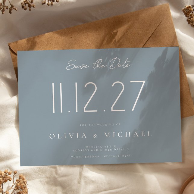 Simple Modern Chic Wedding Non-Photo Save The Date (Creator Uploaded)
