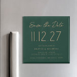 Simple Modern Chic Wedding Non-Photo Save The Date Magnet<br><div class="desc">A simple modern save the date magnet. Personalise this chic black and white design to have your wedding date,  names and details.</div>