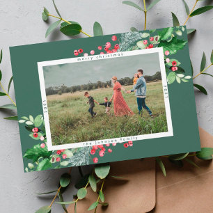 Simple Modern Christmas Alternate Greeting Photo Holiday Card