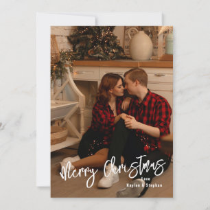 Simple Modern Christmas Card - Personalized Photo!