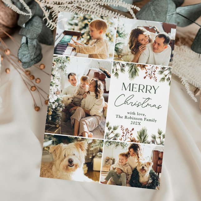 Simple Modern Christmas Greeting Photo  Holiday Card (Creator Uploaded)