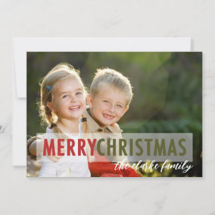 Simple Modern Christmas Photo Holiday Card