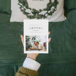 Simple Modern Christmas Photo Joyful Holiday