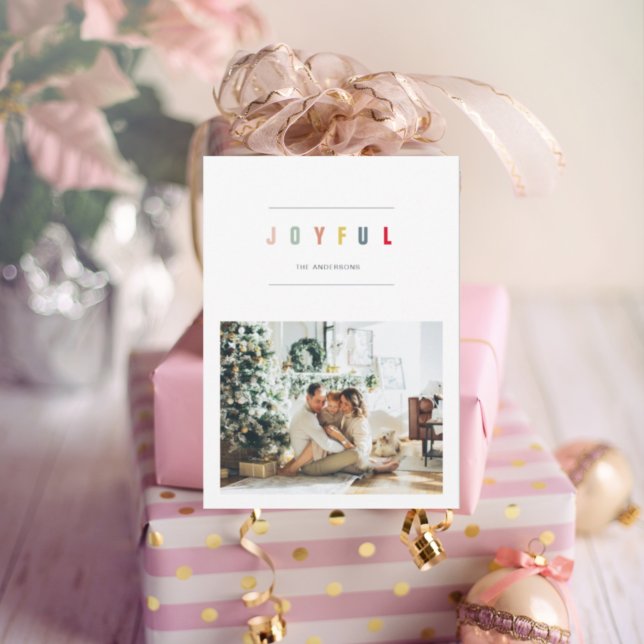 Simple Modern Christmas Photo | Joyful Holiday (Creator Uploaded)