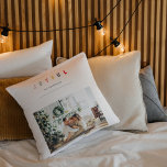 Simple Modern Christmas Photo | Joyful Holiday Cushion<br><div class="desc">Simple Modern Christmas Photo | Joyful Holiday</div>