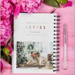 Simple Modern Christmas Photo | Joyful Holiday Planner<br><div class="desc">Simple Modern Christmas Photo | Joyful Holiday</div>