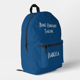 Simple Modern Classic Blue Printed Backpack