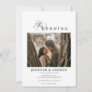 Simple Modern Classy   Photo Wedding Invitation