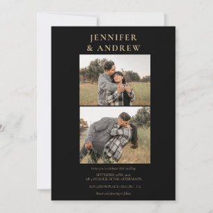 Simple Modern Classy   Photo Wedding Invitation