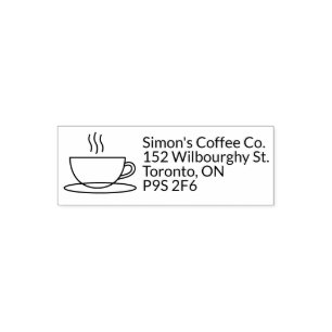 Simple Modern Coffee Cup Self-inking Stamp