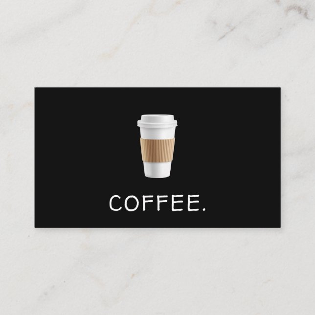 Simple Modern Coffee House Business Card (Front)