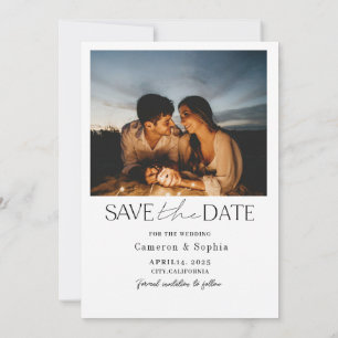 Simple Modern Collage Minimal Photo unique Save The Date