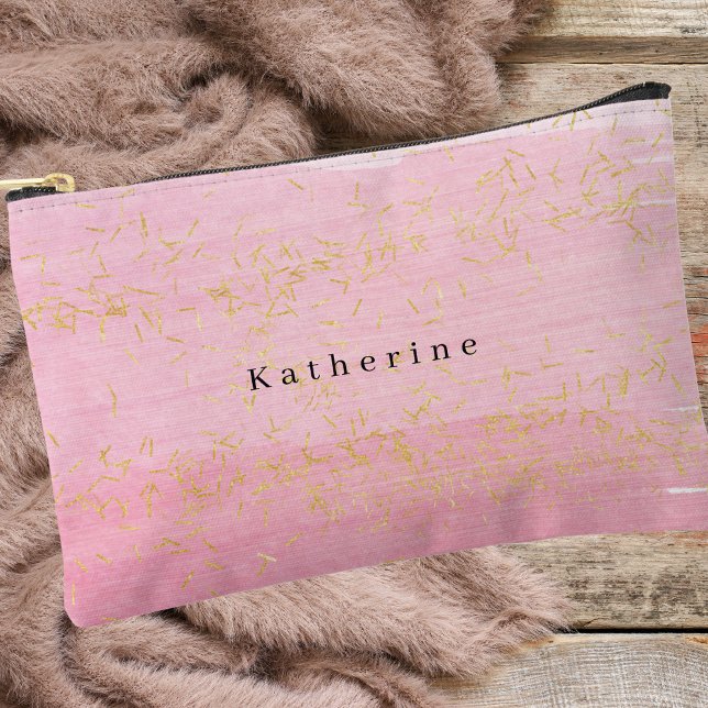 Simple Modern Colourful Blush Pink  Accessory Pouch (Creator Uploaded)
