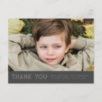 Simple Modern Communion For Him Photo Thank You