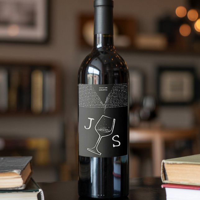 Simple Modern Contemporary Minimalist Custom Name Wine Label (Creator Uploaded)